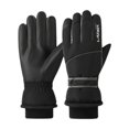 thumbnail image 1 of Guantes cálidos de invierno, 1 par, guantes de nieve para conducir, deportes al aire libre, snowboard Negro y gris, 1 of 8
