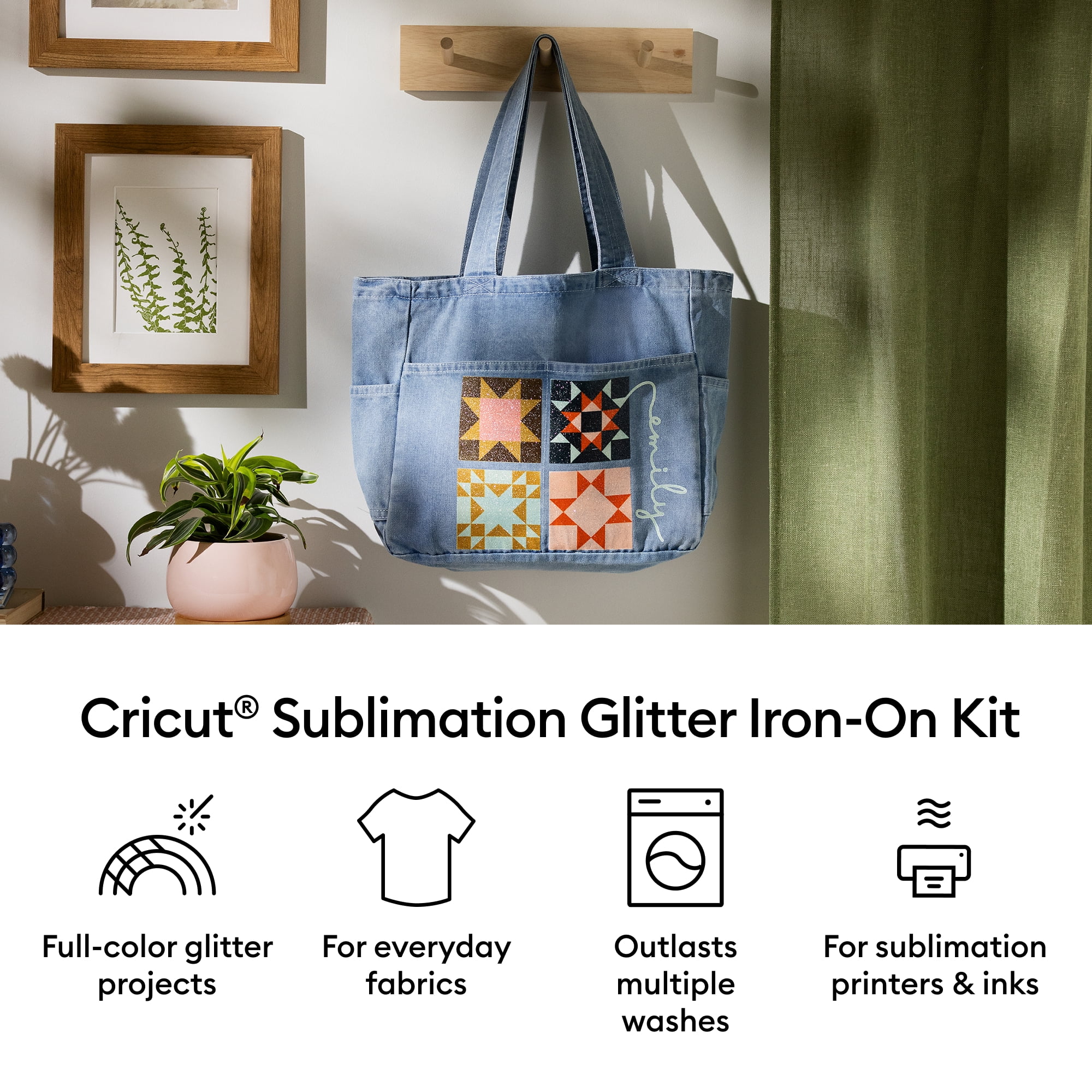 Cricut® Sublimation Glitter Iron-On™ Vinyl Kit – 8.5 in x 11 in (4 ct)