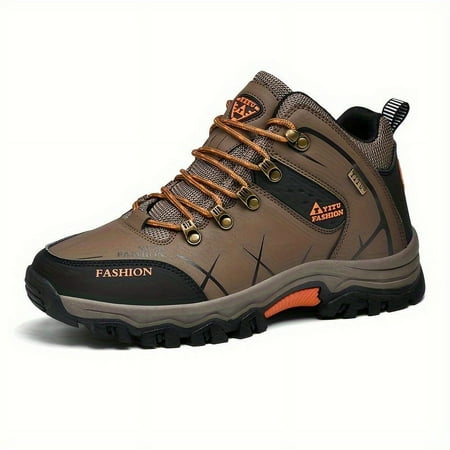

YANGKJ Comfortable and durable these high top hiking boots for men are not only fashionable but also rugged and non-slip. With a secure lace-up design they are perfect for outdoor adven