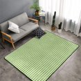 thumbnail image 2 of Green Gingham Shaggy Area Rug, Rugs for Living Room Bedroom Non Slip Door Mat Indoor Carpet Machine Washable Nursery Home Decor Floor Mats for Entryway 60x39in-#, 2 of 5