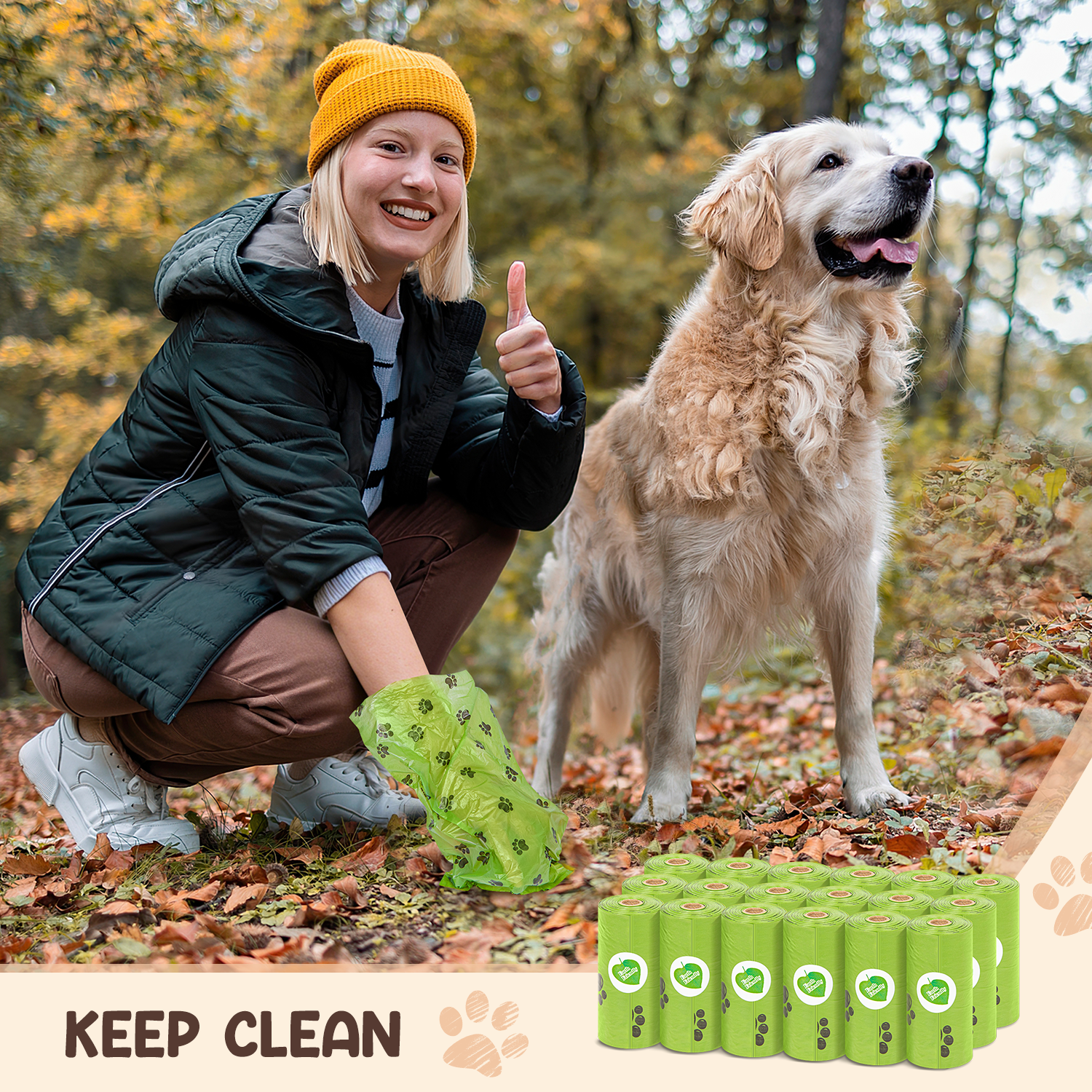 Cshidworld Dog Poop Bags, 36 Rolls 540 Count, Green photo 7