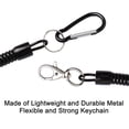 thumbnail image 4 of Uxcell Carabiner Hook Spiral Fishing Lanyard, Retractable Safety Coiled Cord Lanyard with Lobster Clasp, Elastic Spring Coil Rope Strap Leash for Fishing, Climbing, Boating, Pliers Tool, 4 of 7