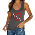 thumbnail image 2 of ALLLIST Womens Tops Clearance Gray Sleeveless Scoop Neck Floral Tank Tops Womens Tank Tops L, 2 of 6