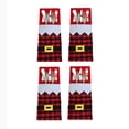 thumbnail image 2 of Yuarrent Bolsa de vajilla navideña de 4 piezas, bolsa para cubiertos de Navidad, soporte para cena, organizador de dulces, decoración, Rectangular Kits de decoración para fiestas Tipo 1 Yuarrent HA068281-01B, 2 of 6