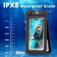 thumbnail image 4 of Waterproof Phone Pouch 2 Pack, Cell Phone Waterproof Pouch Double Space, Cell Phone Dry Bags Support up to 8.0'', IPX8 Waterproof Phone Case for Swimming Travel, Adjustable Neck Lanyard Phone Pouch., 4 of 6