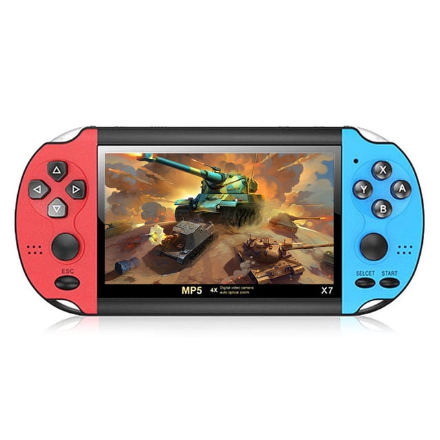 máquina de juegos para niños Consola de juegos portátil X7 Pantalla TFT de 4,3 pulgadas 8GB AV TV Out Reproductores de juegos MP3 MP4