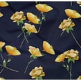 thumbnail image 4 of oneOone Cotton Poplin Twill Navy Blue Fabric Flower & Leaves Watercolor Fabric For Sewing Printed Craft Fabric By The Yard 56 Inch Wide, 4 of 4