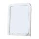 thumbnail image 1 of Espejo de madera Benzara Inc 37 pulgadas con bordes curvos blanco, 1 of 2