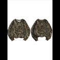 thumbnail image 3 of Sudadera con Estampado de Camuflaje para Mujer, Larga, Estilo Vintage Y2K, Estilo Urbano Verde Oliva L, 3 of 7