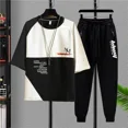 thumbnail image 4 of Ropa para hombre Conjuntos de pantalones con alfabeto Conjunto de chándal para correr 5xl Top de gimnasio Trajes deportivos blancos Camiseta elegante para hombre Marcas originales con estilo Genial, 4 of 5