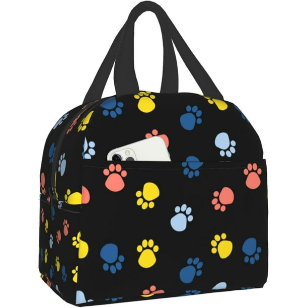 Bag Cute Dog Paw Print Insulated Lunch Box Reusable Lunch Bags Meal