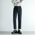 thumbnail image 4 of Japanese Korean Style Men's Summer Suit Pants Versatile Solid Color Casual Trousers for Fashion Comfort Men's Comfortable Lightweight Hiking Pants Kids Pull On Sweatpants, 4 of 6