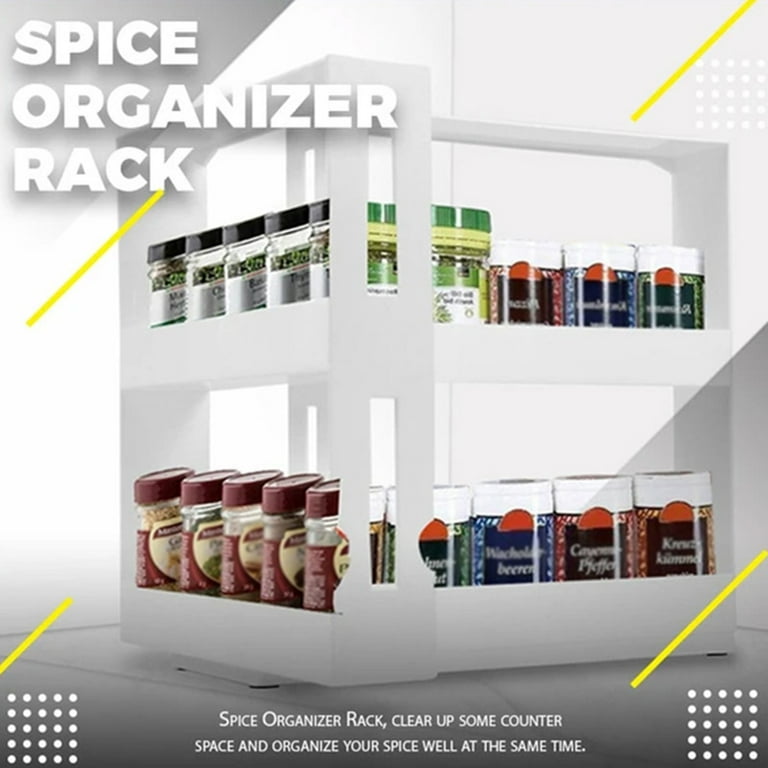 Cabinet Caddy Snap Multifunctional Rotating Spice Rack Organizer Kitchen  Cabinet Cupboard Organizer Swivel Rack Storage Shelf