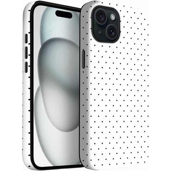 Case for iPhone 15 Plus Case | Polka Dot White Aesthetics | Slim Drop Protection Design