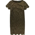 thumbnail image 2 of Ralph Lauren Vestido asimétrico de encaje para mujer, marrón, 14 Ralph Lauren Asimétrico, 2 of 2