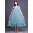 thumbnail image 5 of Bimba Light Blue3 Butterfly Dot & Cotton Nightgowns For Women Mid-Calf Printed Sleepwear Night Dress Medium, 5 of 6