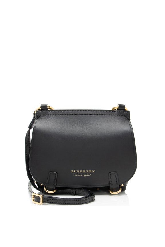 Pre-Owned Burberry Leather Riveted Baby Bridle Shoulder Bag