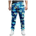thumbnail image 1 of HUANBAI Costumes des Années 80 pour Hommes Pantalons de Jogging Pantalons Décontractés Pantalons de Course avec Cordon Tenue des Années 90 pour Hommes, 1 of 5