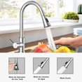 thumbnail image 6 of MONOBIN Kitchen Faucet Stainless Steel with Pull Down Sprayer Brushed Nickel Commercial Modern High arc Single Handle Single Hole Pull Out Kitchen Faucets, 6 of 12