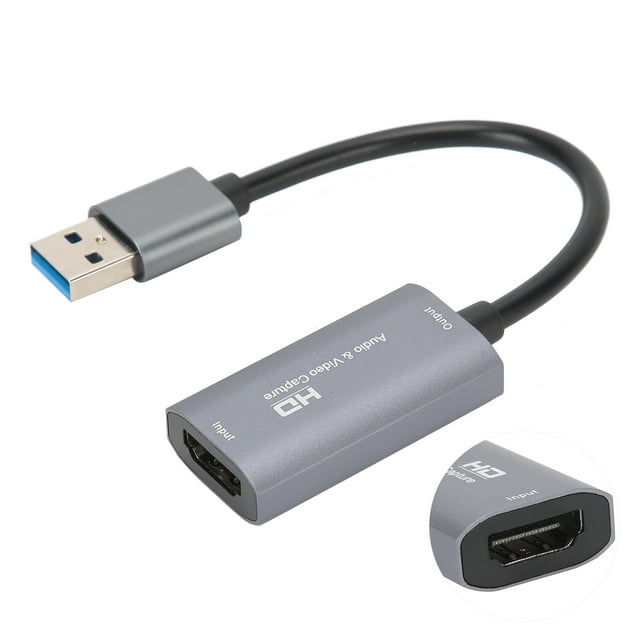 4K Stream And Record In 1080p60 USB2.0 Capture Card Lightweight 1080p High Definition for Streaming Gaming Teaching Video Recording