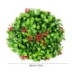 thumbnail image 3 of Plantas artificiales verdes con pequeñas bayas rojas y hojas verdes en un anillo decorativo., 3 of 6