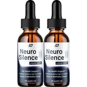 Neuro Silence Healthy Ear Support Supplement – NeuroSilence Drops Ear Ringing Relief, Neuro Silence for Hearing Support, 2 Pack, 2 Month Supply
