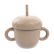 JINSIJU Water Bottle Solid Color Water Cup with Straw and Double Hand Grip