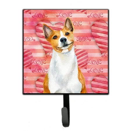 

Carolines Treasures BB9779SH4 Basenji Love Leash or Key Holder Red 7Hx4.25W multicolor
