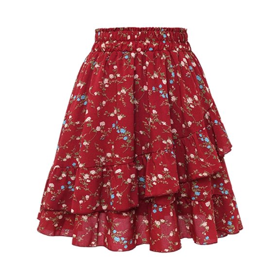 KDFJPTH Womens Skirts Tummy Control Sequin Embroidered Performance Swing Performance Skirt