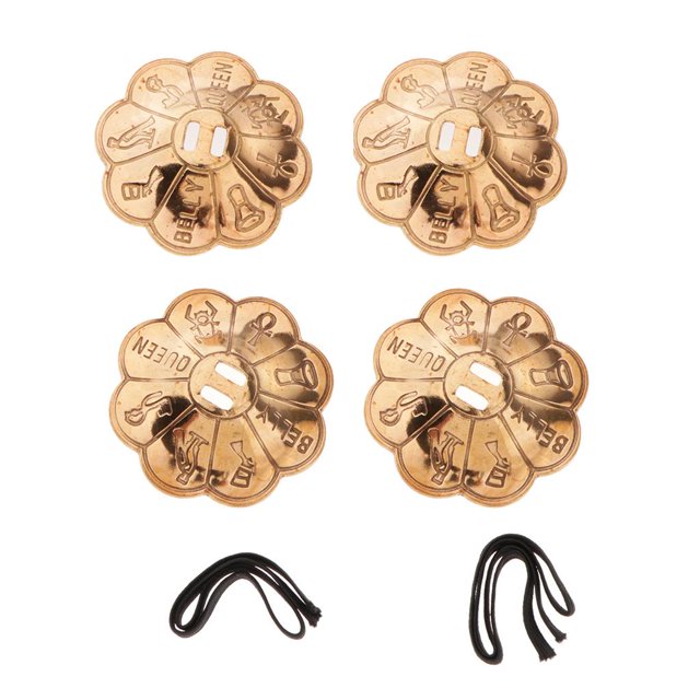 Paquete de 4 mini Platillos de mano Zulema para danza del vientre instrumento Musical