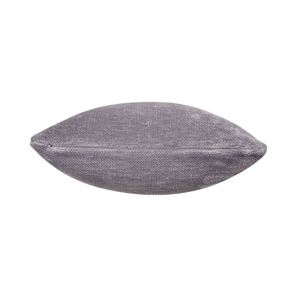LR Home Yakar Chenille Poly Filled Pillow in Gray, 24" x 24"