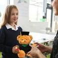 thumbnail image 4 of ​14in PhD Graduation Bear - Pink Faux Velvet Plush w/ Embroidered Regalia, Collectible Scholar Gift Set (Gown, Cap, Diploma, 6+ Safe)​​ Green, 4 of 7