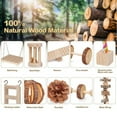 thumbnail image 2 of 10 Pack Guinea Toys Set, Natural Wooden Hamster Accessories Care Molar Toys for Syrian Hamster Rats Chinchillas Gerbils, 2 of 8