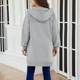 thumbnail image 7 of KAUOD Youth Boys Girls Long Hoodi𝐞s Jackets Zip up Cotton Coats Teen Kids Plain Oversized Sweatshirts Clothes with Pockets, 7 of 7