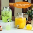 thumbnail image 5 of 1 Gallon Glass Drink Dispensers for Parties, 2PACK Beverage Dispenser with Stand, Ice Cylinder and Stainless Steel Spigot 100% Leakproof, Beverage Dispenser for Lemonade Sun Tea, 5 of 6
