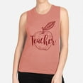 thumbnail image 2 of Teacher Apple Women's Muscle Tank X-Small Desert Pink, 2 of 5