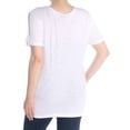 thumbnail image 2 of Sanctuary Clothing Womens Twist Sleeve Basic T-Shirt, White, X-Large, 2 of 2