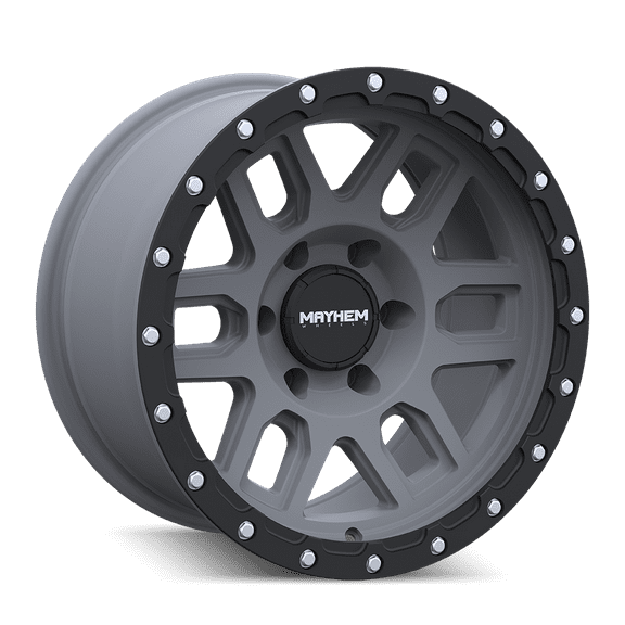 MAYHEM DELTA-8304 20X9 6X139.7 0ET 106CB MATTE GUNMETAL W/ MATTE BLACK LIP