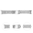 thumbnail image 2 of SHISUYAN Bracelet Montre en Acier Inoxydable Solide à Extrémité Courbée 22mm (Argent), 2 of 8