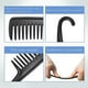 thumbnail image 5 of Peine de dientes anchos, peine de ducha con gancho, bueno para cabello rizado mojado y seco, peines premium sin enredos, color negro., 5 of 5