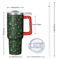 thumbnail image 2 of Dark Green Christmas Tree and Star Pattern Tumbler with Handle and Lid,40oz Double Wall Vacuum Insulated Tumbler,Cups Gift for Women and Men, 2 of 7