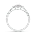thumbnail image 2 of ANGARA Natural Diamond Engagement Ring with Floral in 14K White Gold for Women (Size-5.1mm| Color-I-J| Clarity-I1-I2) | April Birthstone, Anniversary, Jewelry Gift for Women | Natural Diamond Ring, 2 of 8