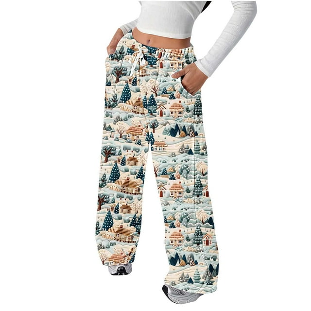 Snow Suits for Toddler - Printed Flannel Casual Trousers - Daily Wear