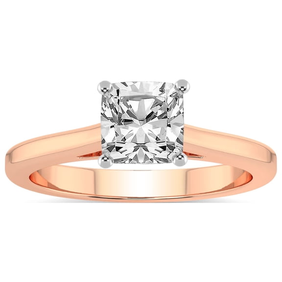 IGI Certified 4 Carat Cushion Shape Lab Grown Diamond Engagement Ring | 14K Rose Gold | Siran Secret Halo Lab Diamond Ring | FG-VS1-VS2 Quality Friendly Diamonds