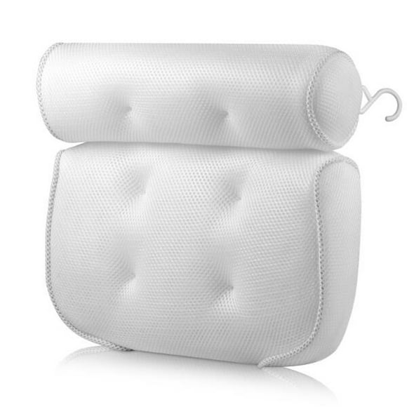 Bathtub pillow head and neck pillow，Luxurious Bath & Spa Pillow with 3D Air Mesh Technology Comfort Bath Pillow，non-slip spa cushion，Suitable for whirlpool and home spa