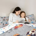 thumbnail image 4 of Feelyou Cartoon Rocket Boys Twin Bedding Sets 7pcs, Spaceship Planet Bedding Comforter Set, 4 of 8