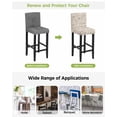 thumbnail image 3 of Khaki Fruit Bar Stool Covers Set of 4, Country Retro Floral Botanical Plant Stretch Washable Bar Chair Covers with Backs, Removable Pub Counter Height Chair Cover for Kitchen Dining Room Cafe, 3 of 7