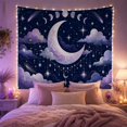 thumbnail image 2 of Celestial Sun and Moon in a Starry Sky, Mystical Illustration for Astronomy Fans, Mystical Art, Housewarming Gift, Tapestry Wall Hanging for Bedroom and Meditation Room, 2 of 7