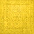 thumbnail image 1 of Ahgly Company Machine Washable Indoor Square Oriental Yellow Traditional Area Rugs, 3' Square, 1 of 4