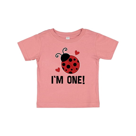 Inktastic 1st Birthday Ladybug 1 Year Old Girls Baby T-Shirt